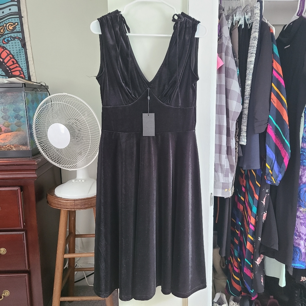 Hello Bunny Velvet Swing Dress